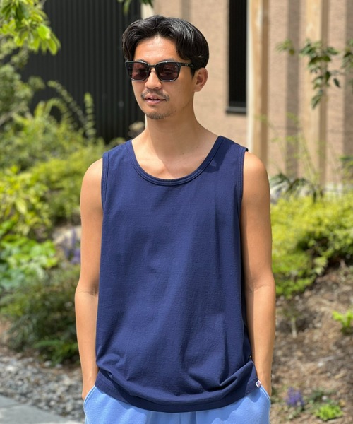 MAGIC NUMBER(マジック ナンバー)の「【MAGIC NUMBER】 STOCK LOGO US COTTON TANK ストックロゴユーエスコットンタンク(タンクトップ・メンズ・ネイビー/オフホワイト・MEDIUM/LARGE/X-LARGE)」の4枚目の写真