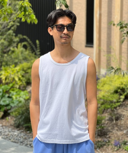 MAGIC NUMBER(マジック ナンバー)の「【MAGIC NUMBER】 STOCK LOGO US COTTON TANK ストックロゴユーエスコットンタンク(タンクトップ・メンズ・ネイビー/オフホワイト・MEDIUM/LARGE/X-LARGE)」の3枚目の写真