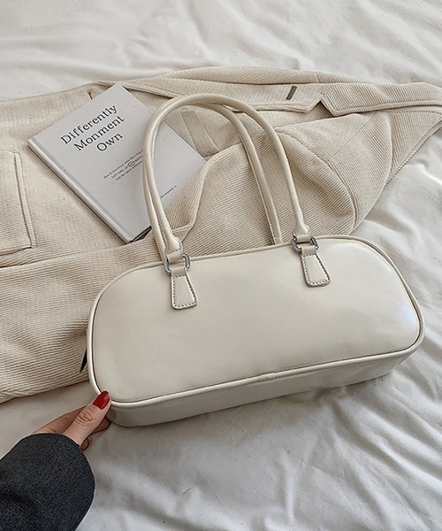 HALEY PESCA（ヘーリーペスカ）の「HALEY PESCA/レザー調　スクエアボストンバッグ（ボストンバッグ・レディース・ブラック/ブラウン/レッド/ピンク・FREE）」の9枚目の写真