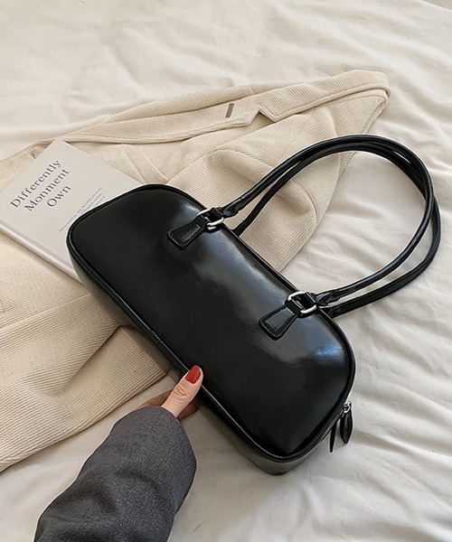 HALEY PESCA（ヘーリーペスカ）の「HALEY PESCA/レザー調　スクエアボストンバッグ（ボストンバッグ・レディース・ブラック/ブラウン/レッド/ピンク・FREE）」の14枚目の写真