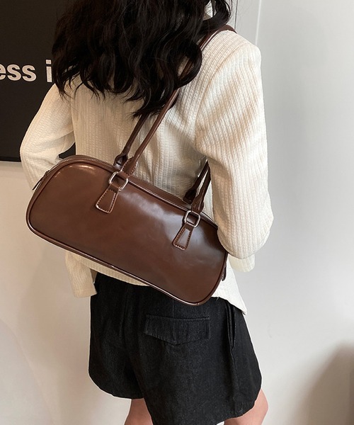 HALEY PESCA（ヘーリーペスカ）の「HALEY PESCA/レザー調　スクエアボストンバッグ（ボストンバッグ・レディース・ブラック/ブラウン/レッド/ピンク・FREE）」の15枚目の写真