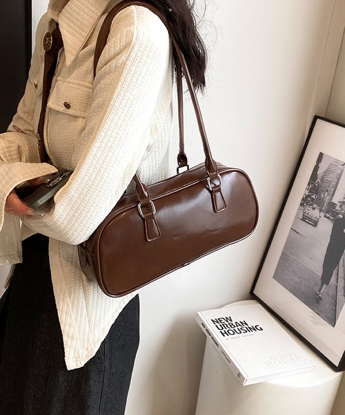 HALEY PESCA（ヘーリーペスカ）の「HALEY PESCA/レザー調　スクエアボストンバッグ（ボストンバッグ・レディース・ブラック/ブラウン/レッド/ピンク・FREE）」の18枚目の写真