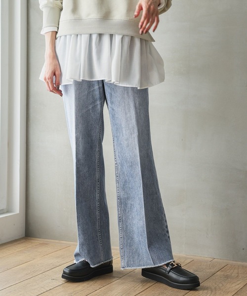 ちえ出品② セール】GOODデニムフレアパンツ/209743（デニムパンツ）｜GLOBAL WORK