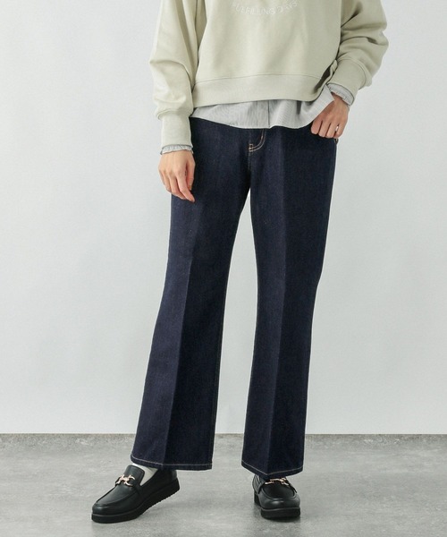 GLOBAL WORK（グローバルワーク）の「GOODデニムフレアパンツ/209743（デニムパンツ・レディース・ネイビー/ブルー/ライトブルー・X-SMALL/XX-LARGE/LARGE/SMALL/MEDIUM/X-LARGE）」の11枚目の写真