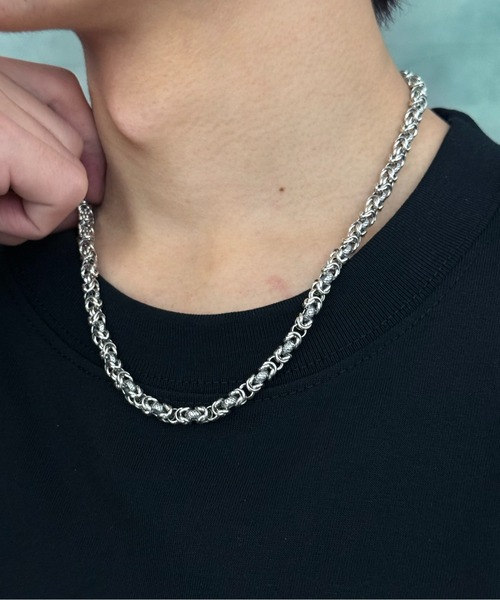 【関税込み】Numbering シルバー＆ブラック #7731 ネックレス セール】【B-925 SILVER】925ネックレス b925-n002-43g