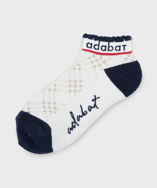 adabat（アダバット）の「【新レーベル ADABAT NAVY】アンクルロゴベリーショートソックス（ソックス/靴下・レディース・レッド系5/ブラック系3/ホワイト系4・00）」の4枚目の写真