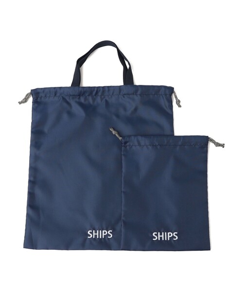 SHIPS(シップス)の「SHIPS KIDS:巾着 2点セット(ショルダーバッグ・キッズ・ラベンダー/ネイビー/ブルー・ONE SIZE)」の2枚目の写真