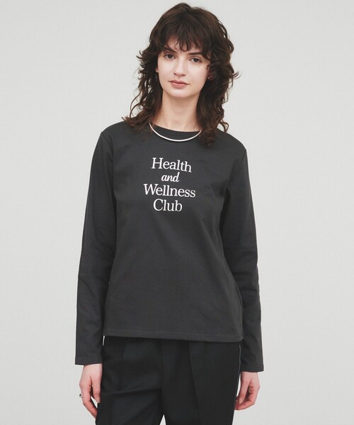 cloenc（クロエンス）の「【手洗い可】箔プリントロゴTシャツ（Tシャツ/カットソー・レディース・ホワイト/ライトグレー/スミクロ・02）」の6枚目の写真