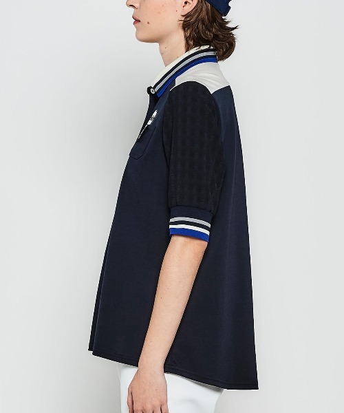 Picone CLUB(ピッコーネクラブ)の「袖切替ポロシャツ(ポロシャツ・レディース・ホワイト/ブラック/ネイビー・L/M/S)」の16枚目の写真