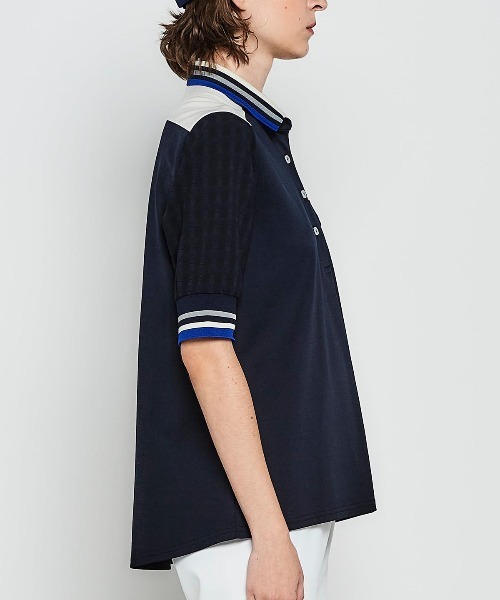 Picone CLUB(ピッコーネクラブ)の「袖切替ポロシャツ(ポロシャツ・レディース・ホワイト/ブラック/ネイビー・L/M/S)」の18枚目の写真