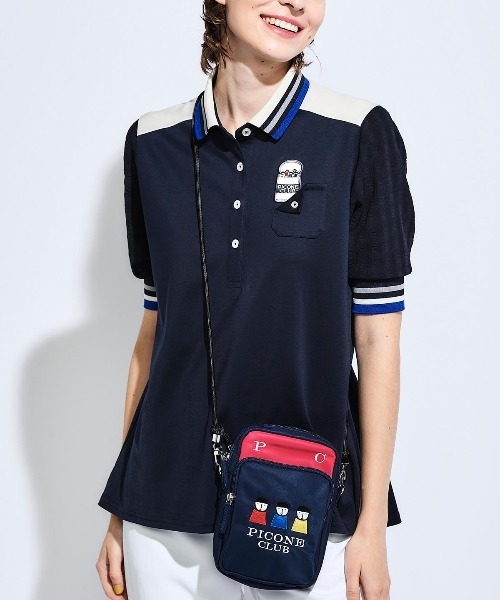 Picone CLUB(ピッコーネクラブ)の「袖切替ポロシャツ(ポロシャツ・レディース・ホワイト/ブラック/ネイビー・L/M/S)」の19枚目の写真