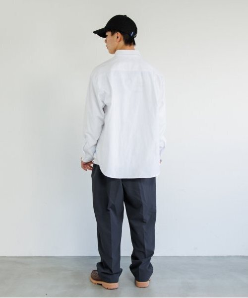 GLAZOS（グラソス）の「【大人向けサイズあり】オックス・ボタンダウン長袖シャツ（シャツ/ブラウス・キッズ・ホワイト/サックスブルー・S/M/L/LL）」の15枚目の写真