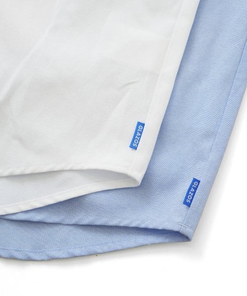 GLAZOS（グラソス）の「【大人向けサイズあり】オックス・ボタンダウン長袖シャツ（シャツ/ブラウス・キッズ・ホワイト/サックスブルー・S/M/L/LL）」の10枚目の写真