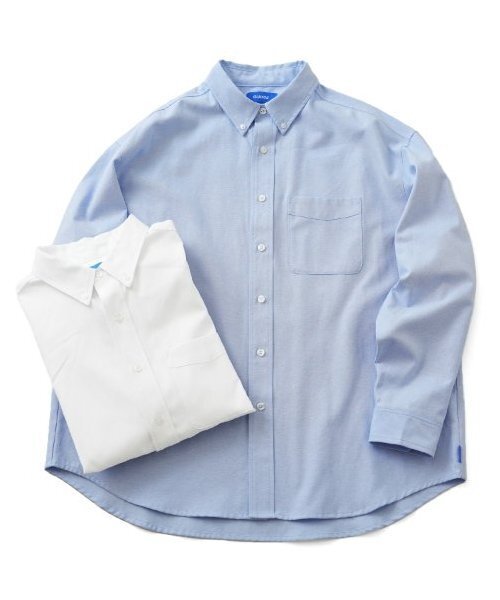 GLAZOS（グラソス）の「【大人向けサイズあり】オックス・ボタンダウン長袖シャツ（シャツ/ブラウス・キッズ・ホワイト/サックスブルー・S/M/L/LL）」の11枚目の写真