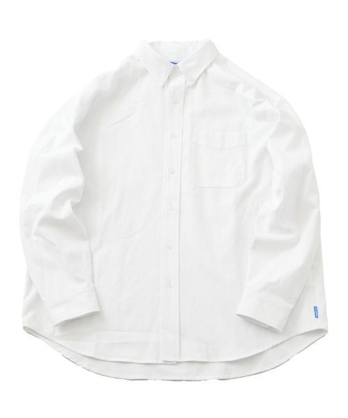 GLAZOS（グラソス）の「【大人向けサイズあり】オックス・ボタンダウン長袖シャツ（シャツ/ブラウス・キッズ・ホワイト/サックスブルー・S/M/L/LL）」の12枚目の写真