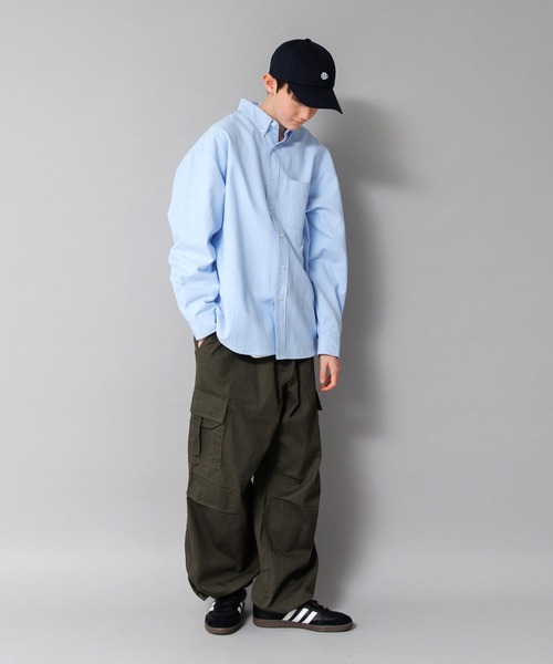 GLAZOS（グラソス）の「【大人向けサイズあり】オックス・ボタンダウン長袖シャツ（シャツ/ブラウス・キッズ・ホワイト/サックスブルー・S/M/L/LL）」の16枚目の写真