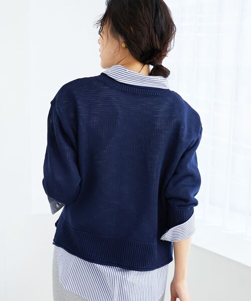 le.coeur blanc（ルクールブラン）の「リネンライクニットプルオーバー（ニット/セーター・レディース・アイボリー/イエロー/ネイビー/パープル・38）」の22枚目の写真