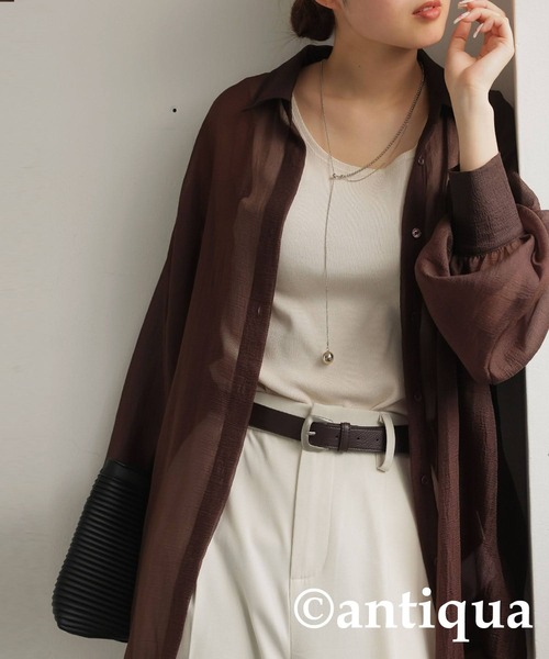 antiqua（アンティカ）の「マットテクスチャーベルト（ベルト・レディース・ホワイト/ブラック/ブラウン・FREE）」の11枚目の写真