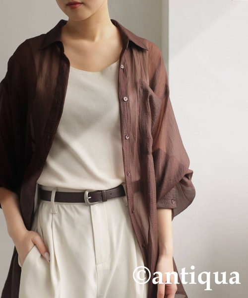 antiqua（アンティカ）の「マットテクスチャーベルト（ベルト・レディース・ホワイト/ブラック/ブラウン・FREE）」の12枚目の写真