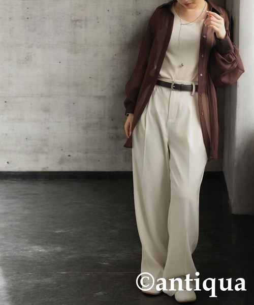 antiqua（アンティカ）の「マットテクスチャーベルト（ベルト・レディース・ホワイト/ブラック/ブラウン・FREE）」の13枚目の写真