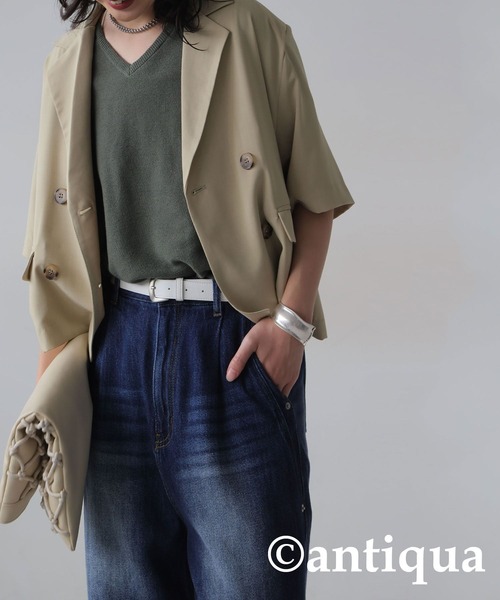 antiqua（アンティカ）の「マットテクスチャーベルト（ベルト・レディース・ホワイト/ブラック/ブラウン・FREE）」の4枚目の写真