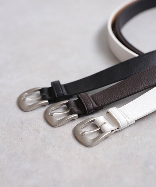 antiqua（アンティカ）の「マットテクスチャーベルト（ベルト・レディース・ホワイト/ブラック/ブラウン・FREE）」の18枚目の写真