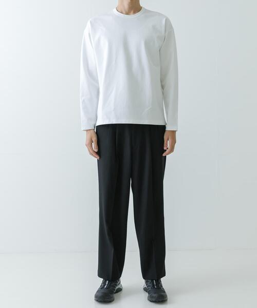 SIMPLE PROJECT ウール混ワイドスラックス　Sサイズ　ブラック URBAN RESEARCH パンツ new basic ウールツイルワイドスラックス