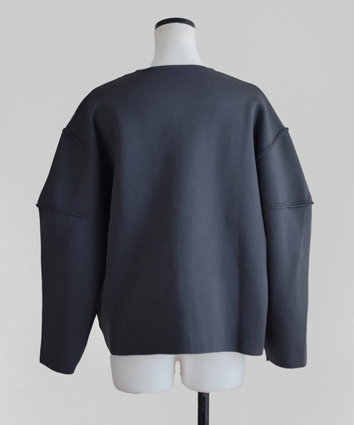 Marient(マリエント)の「ボリュームショルダージップCD(カーディガン/ボレロ・レディース・ライトグレー/チャコール・FREE)」の7枚目の写真