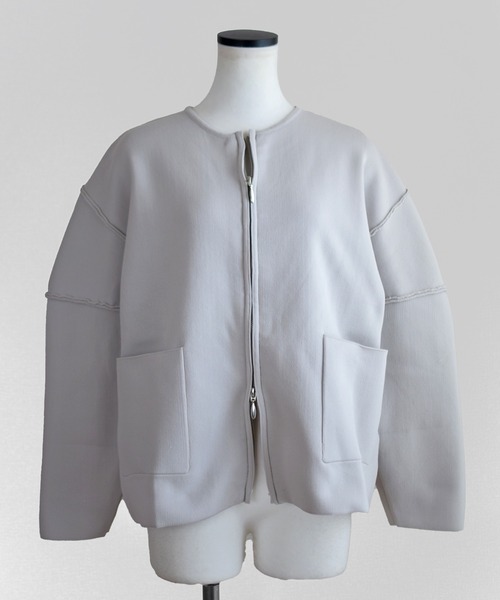 Marient(マリエント)の「ボリュームショルダージップCD(カーディガン/ボレロ・レディース・ライトグレー/チャコール・FREE)」の17枚目の写真