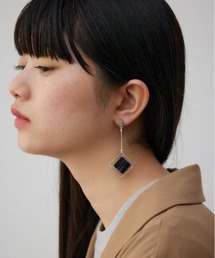 AZUL by moussy | アクリル×メタルアシンメトリーピアス(ピアス（両耳用）)