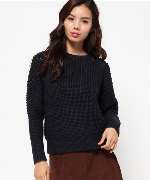 SLY（スライ）の「POPCORN LG TOPS-S（ニット/セーター・レディース・オフホワイト/ネイビー/マルチ・FREE）」の3枚目の写真