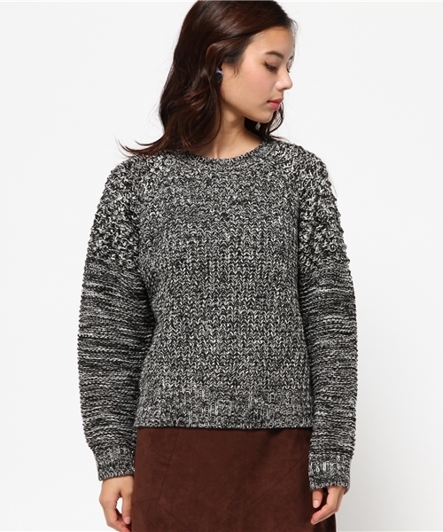 SLY（スライ）の「POPCORN LG TOPS-S（ニット/セーター・レディース・オフホワイト/ネイビー/マルチ・FREE）」の4枚目の写真