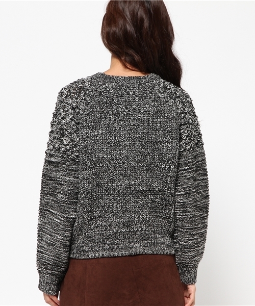 SLY（スライ）の「POPCORN LG TOPS-S（ニット/セーター・レディース・オフホワイト/ネイビー/マルチ・FREE）」の6枚目の写真