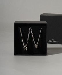 LION HEART(ライオンハート)のLION HEART 【限定展開】“THE EDGE”シグネチャーカッティングダブルリングペアネックレス(ネックレス)