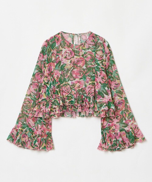 Loulou Willoughby 花柄 半袖トップス LOULOU WILLOUGHBY】ETIQUE フラワージャガードワンピース