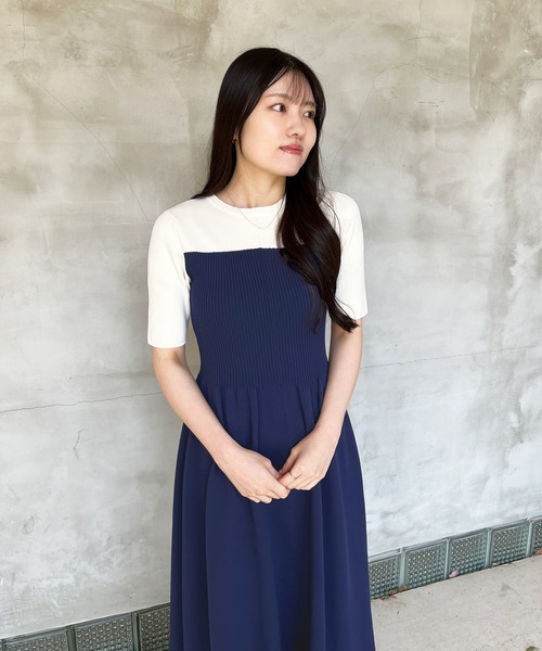 セール】ZOZO限定 配色ニットワンピース（ワンピース）｜MISCH MASCH