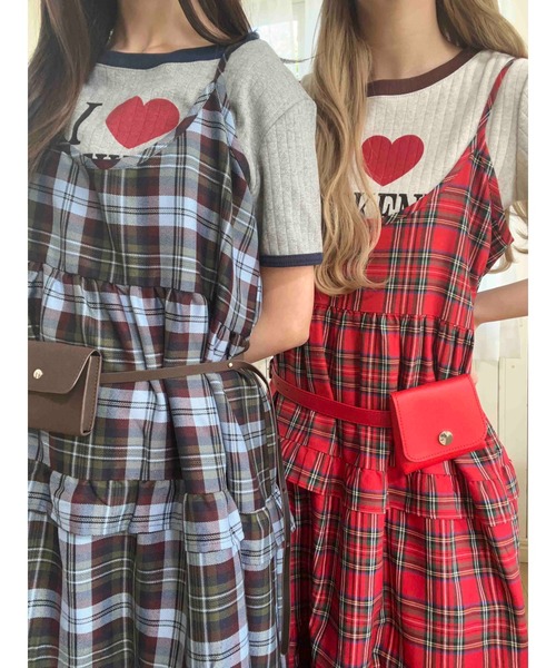 WC(ダブル シー)の「《EC限定★》ボリュームティアードキャミワンピース(ワンピース・レディース・ブルー/レッド/アイボリー・FREE)」の15枚目の写真