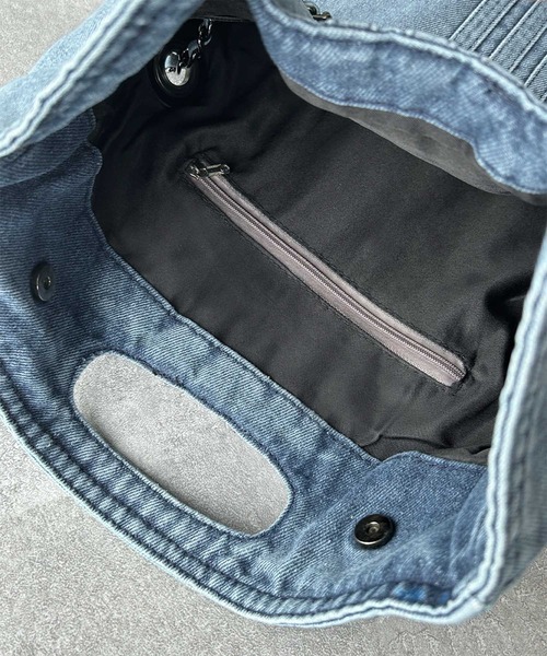 デニムチェーンショルダーバッグ（ショルダーバッグ）｜LOWO（ロワ）の