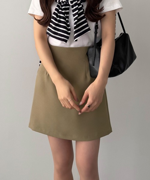 callautia(カラウティア)の「インパン付きハイウエストミニスカート(スカート・レディース・チャコール/ダークベージュ/ブラック・SMALL/MEDIUM/LARGE)」の10枚目の写真