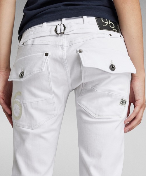 G-STAR（ジースター）の「5620 HERITAGE EMBRO TAPERED JEANS/バイカーデザイン立体裁断テーパードジーンズ/L30（デニムパンツ・レディース・ホワイト・23inch/24inch/25inch/26inch/27inch）」の3枚目の写真