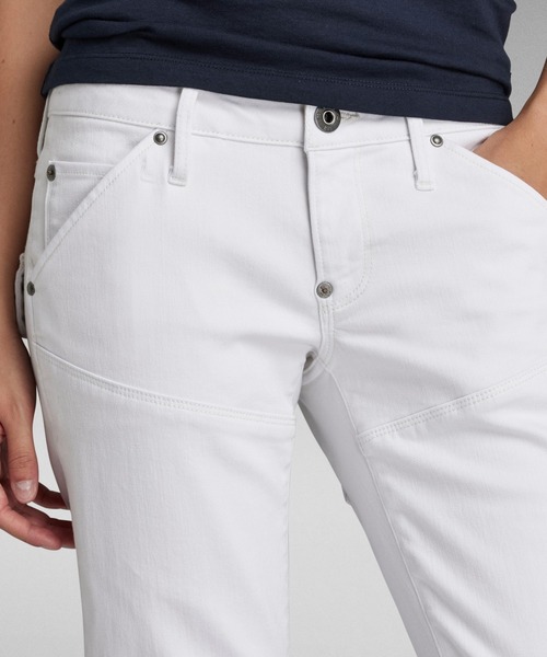 G-STAR（ジースター）の「5620 HERITAGE EMBRO TAPERED JEANS/バイカーデザイン立体裁断テーパードジーンズ/L30（デニムパンツ・レディース・ホワイト・23inch/24inch/25inch/26inch/27inch）」の4枚目の写真