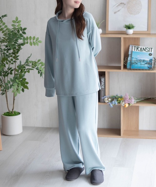 水色パジャマ 未使用 スパンデックス ポリエステル 睡眠科学 ワコール wacoal パジャマ レディース ルームウェア ナイト