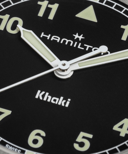 HAMILTON（ハミルトン）の「HAMILTON [ハミルトン] 腕時計 Khaki Field （カーキ フィールド）  クオーツ 33MM ブラック×シルバー（アナログ腕時計・レディース・ブラック・FREE）」の3枚目の写真