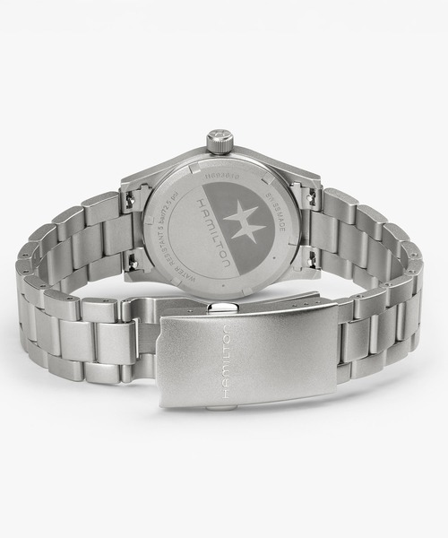 HAMILTON（ハミルトン）の「HAMILTON [ハミルトン] 腕時計 Khaki Field （カーキ フィールド）  クオーツ 33MM ブラック×シルバー（アナログ腕時計・レディース・ブラック・FREE）」の2枚目の写真