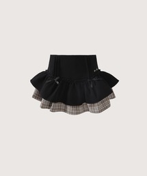 LA POMME petit プリーツスカート ラポミ プチ LA POMME petit Irregular Pleated Skirt イ