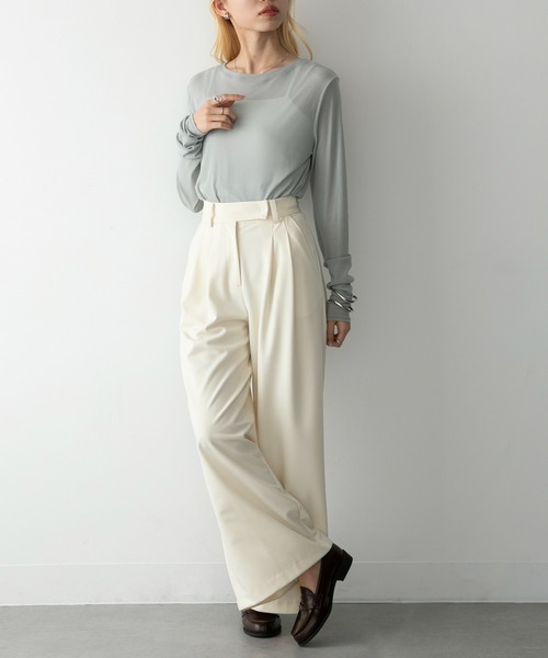 25SS■TOTEME■シルク Monogram シャツ＆パンツセットアップ ジョーゼットスキッパーシャツ/CRAFT STANDARD BOUTIQUE