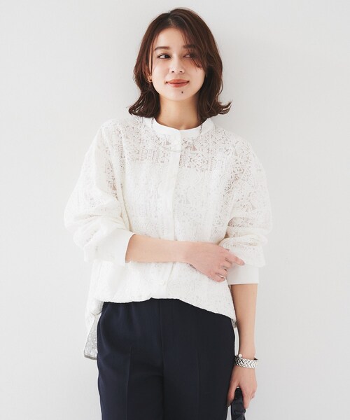 ELLIE ホワイト レース シャツ ELLIE ホワイト レース シャツ ELLIE ホワイト レース シャツ ELLIE