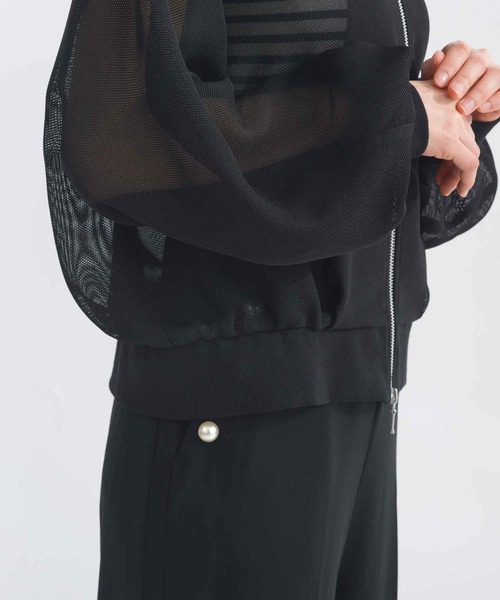 PICCIN(ピッチン)の「メッシュパーカー(パーカー・レディース・ブラック/オフホワイト/ネイビー・M)」の15枚目の写真