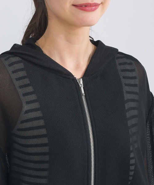 PICCIN(ピッチン)の「メッシュパーカー(パーカー・レディース・ブラック/オフホワイト/ネイビー・M)」の17枚目の写真