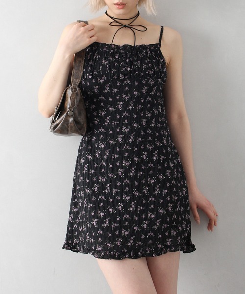 ❤️25新作 新品♡ SelfPortrait 紺色花柄キャミワンピース♡　F59 ❤️25新作 新品♡ SelfPortrait 紺色花柄キャミワンピース